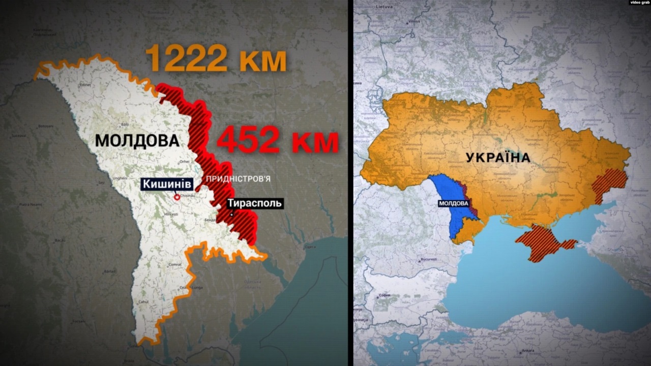 Карта молдовы и украины и россии с границами